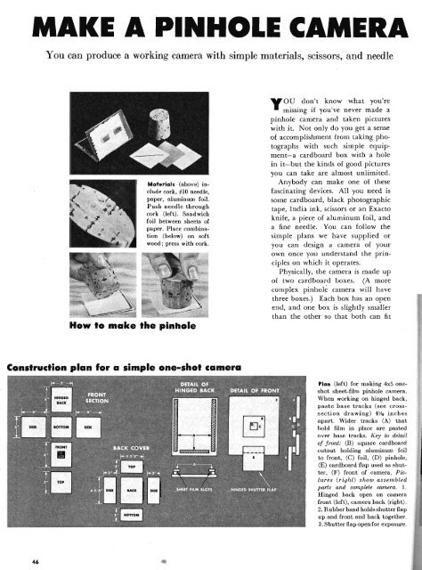 MAKE A PINHOLE CAMERA