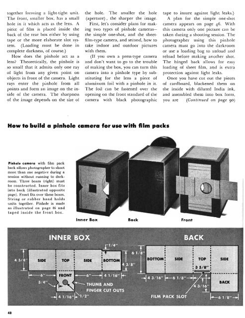 MAKE A PINHOLE CAMERA