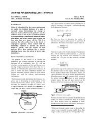 Methods for Estimating Lens Thickness - Laramy-K Optical