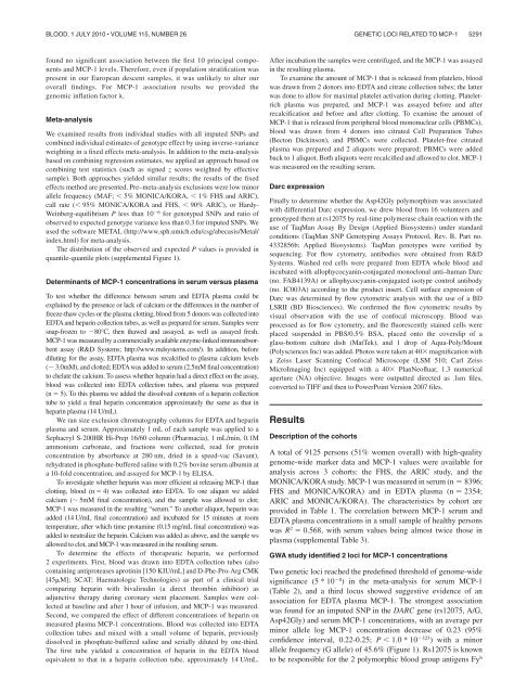 Duffy antigen receptor for chemokines (Darc) - Blood - American ...