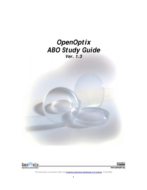 OpenOptix ABO Study Guide - Laramy-K Optical