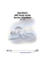 OpenOptix ABO Study Guide Review Questions - Laramy-K Optical