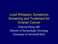 Causes of Ovarian Cancer Facts and Myths - University of Vermont