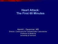 Heart Attack - College of Medicine - University of Vermont
