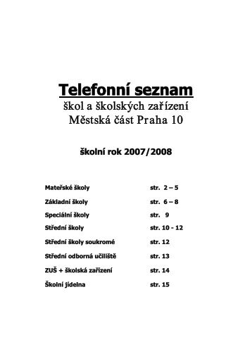 TelefonnÃ­ seznam - Praha 10