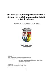 PÅehled poskytovanÃ½ch sociÃ¡lnÃ­ch a nÃ¡vaznÃ½ch sluÅ¾eb ... - Praha 10