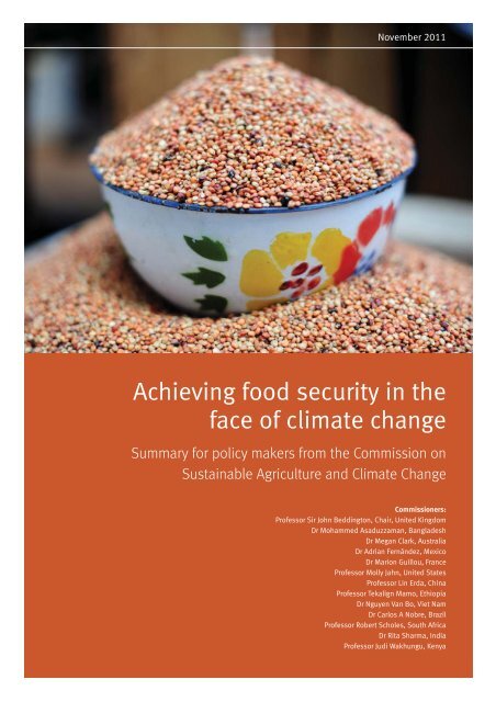 Achieving food security in the face of climate change - CGSpace ...