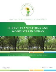 FOREST PLANTATIONS AND WOODLOTS IN SUDAN - SIFI