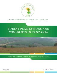 forest plantations and woodlots in tanzania - African Forest Forum