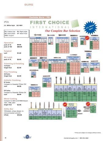 Burs - Star Dental Supply