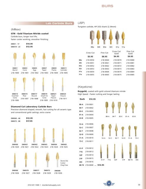 Burs - Star Dental Supply