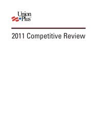 2011 Competitive Review - Union Plus
