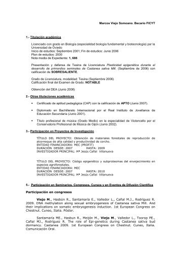 Curriculum vitae - Universidad de Oviedo