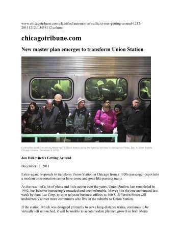 Link to PDF of Chicago Tribune article - Chicago Union Station ...