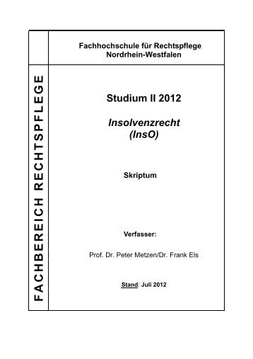 InsO-Skriptum 2012_Endfassung_30.07.12 - Fachhochschule für ...