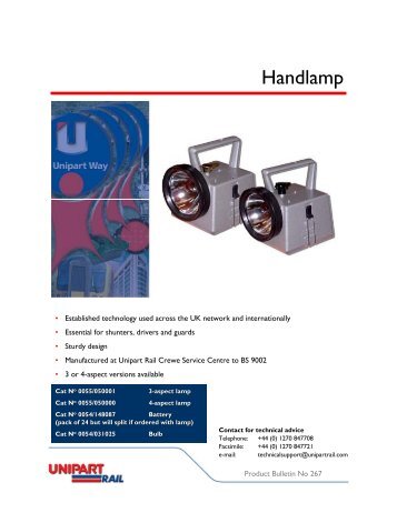 Handlamp - Unipart Rail