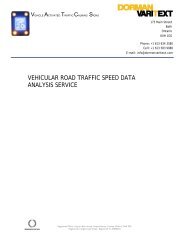vehicular road traffic speed data analysis service - Unipart Dorman