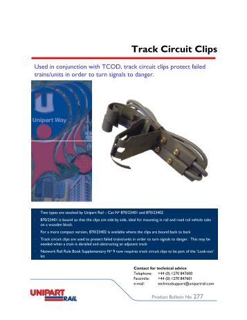 Track Circuit Clips (TCOD) - Unipart Rail