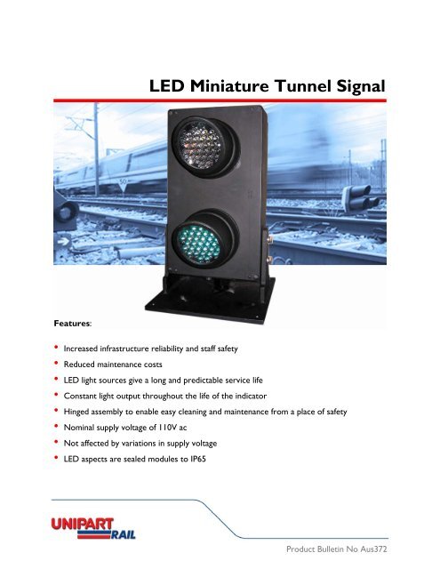 Unipart Led Module LED Miniature Tunnel Signal - Australia - Unipart Rail