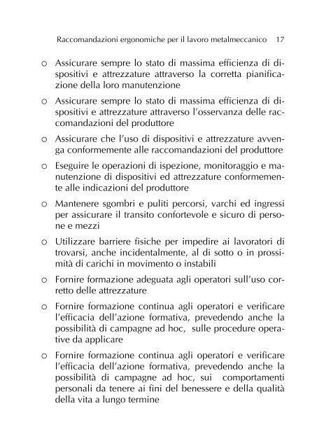 Manuale di raccomandazioni ergonomiche per le postazioni di ...