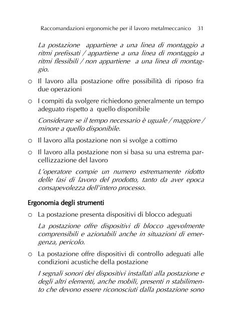 Manuale di raccomandazioni ergonomiche per le postazioni di ...