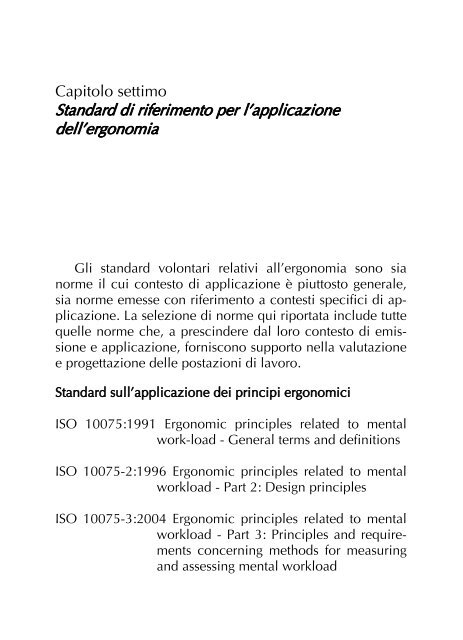 Manuale di raccomandazioni ergonomiche per le postazioni di ...