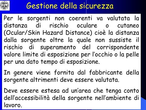 Valutazione Rischio Radiazioni Ottiche artificiali - Unipd-Org.It