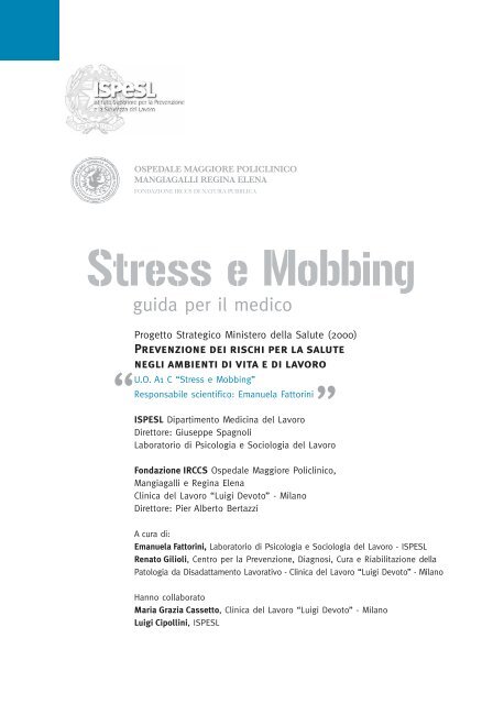 Stress e Mobbing: guida per il medico - Unipd-Org.It