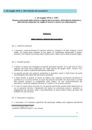 Legge n. 300/70 - Statuto dei Lavoratori - Unipd-Org.It