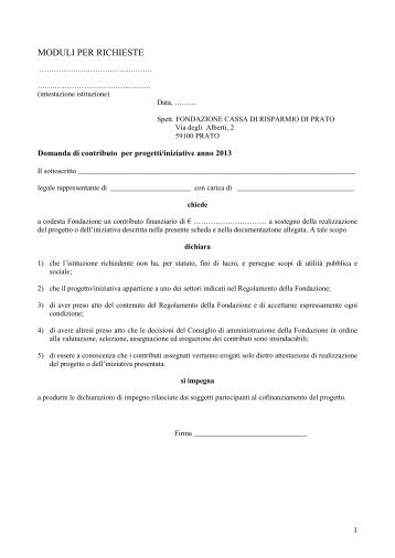 Modulo per la domanda in formato pdf - UniversitÃ  di Pisa