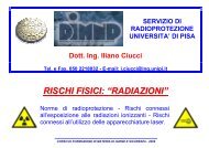 RISCHI FISICI: âRADIAZIONIâ - UniversitÃ  degli Studi di Pisa