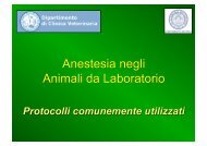 Tecniche anestesiologiche nei diversi animali da laboratorio