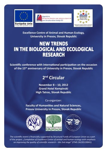 New TReNdS iN THe Biological aNd ecological ReSeaRcH