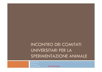 Relazione Dott. Tedesco - UniversitÃ  degli Studi di Pisa