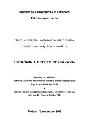 Konferencia ekonÃ³mia a proces poznÃ¡vania - november 2009