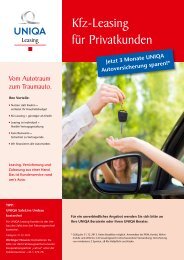 Kfz-Leasing für Privatkunden - Uniqa