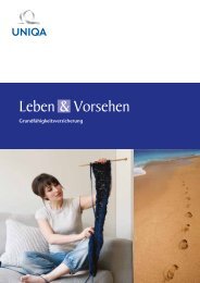 Folder Leben & Vorsehen - Uniqa