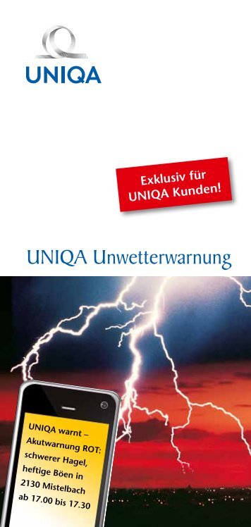 UNIQA Unwetterwarnung