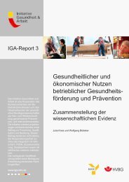 iga-Report 3: Gesundheitlicher und Ã¶konomischer Nutzen ... - Uniqa