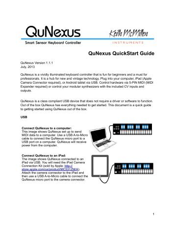 QuNexus QuickStart Guide