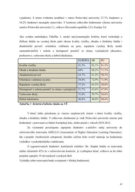 SprÃ¡va o vzdelÃ¡vacej Äinnosti na PU v PreÅ¡ove - 2012 - PreÅ¡ovskÃ¡ ...