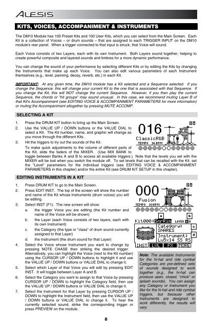 Alesis DM10 Manual - American Musical Supply