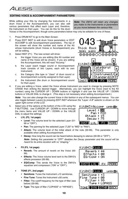 Alesis DM10 Manual - American Musical Supply