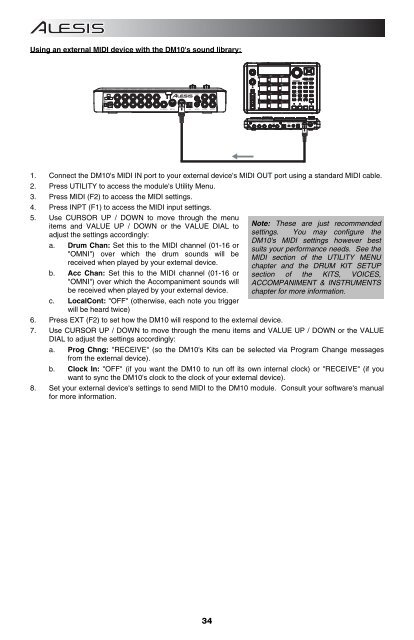 Alesis DM10 Manual - American Musical Supply