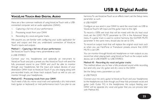 VoiceLive Touch User Manual - TC-Helicon