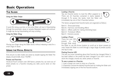 VoiceLive Touch User Manual - TC-Helicon