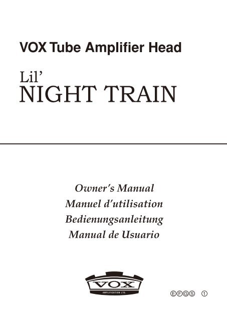Lil' Night Train owner's manual - Vox