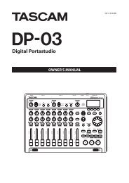 DP-03 Owner's Manual - Tascam