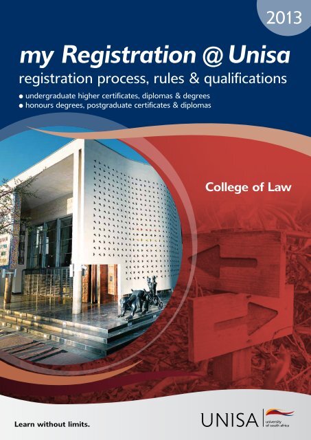my Registration @ Unisa 2013 - University of South Africa