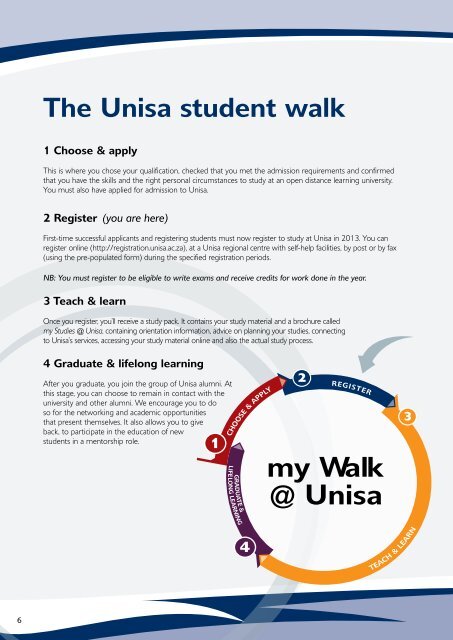 my Registration @ Unisa 2013 - University of South Africa